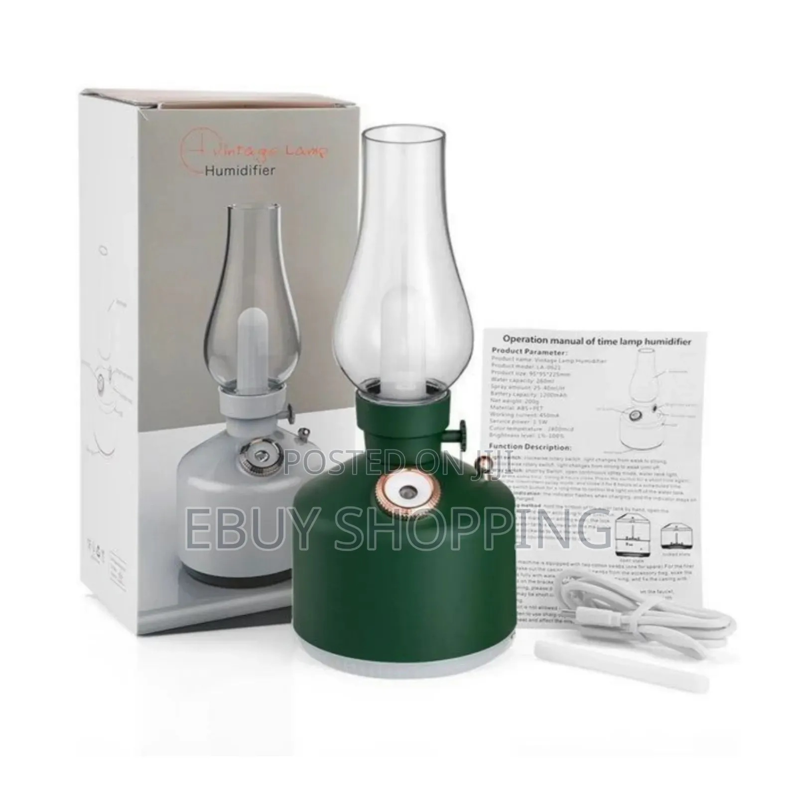 Capacity: 280ml Vintage Lamp Humidifier