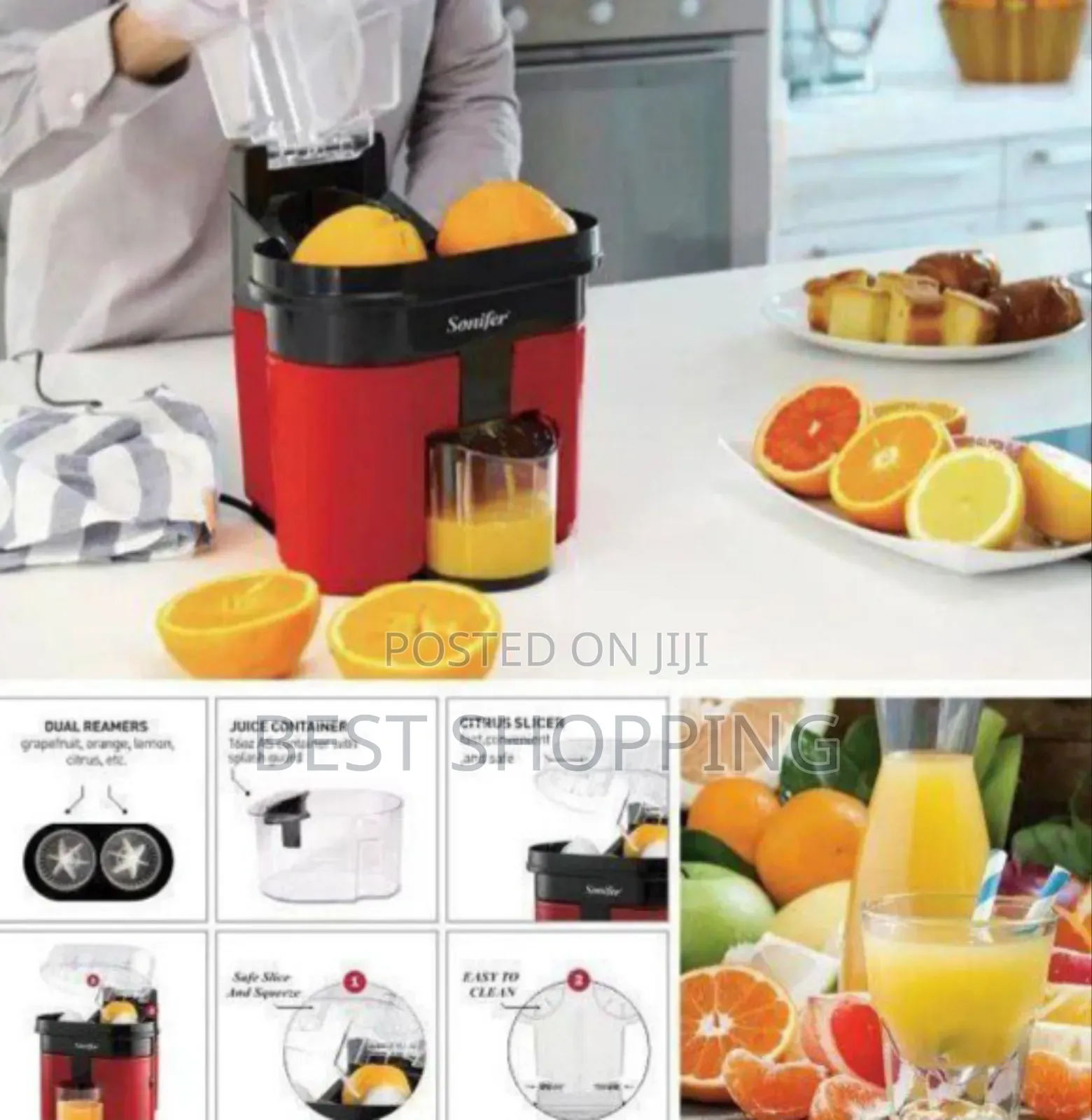 Sonifer Double Juicer Citrus የቡርትካን መፍጫ