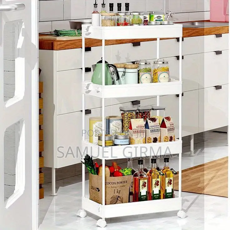 Saves Space 4 Tier Moveable Storage Rack