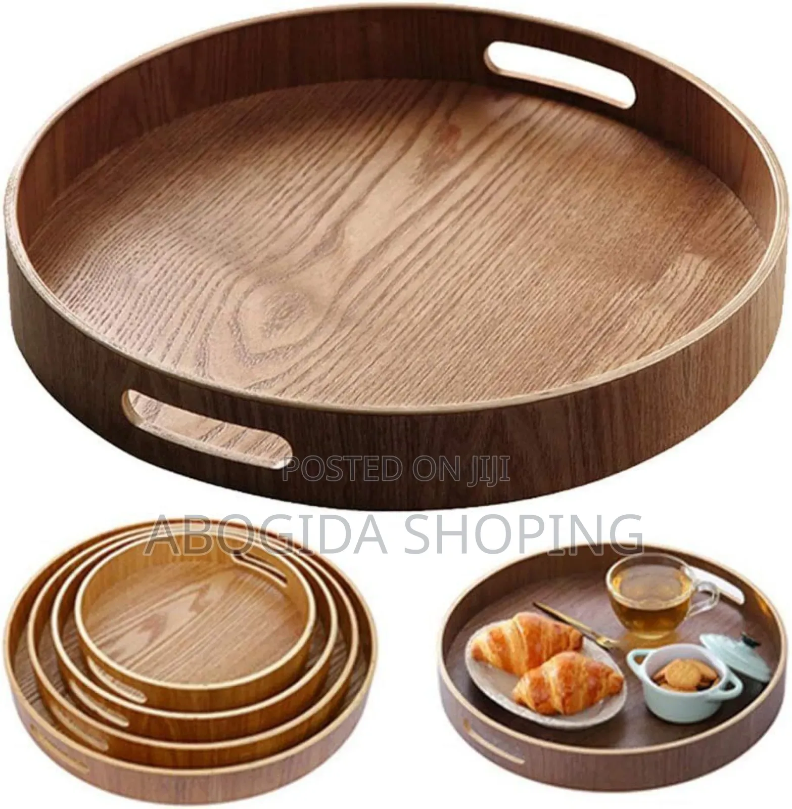 3 PCS Bamboo Pallet Food Tray