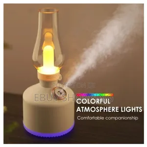 Photo - Gentle Warm Light Rechargeable Vintage Lamp Humidifier