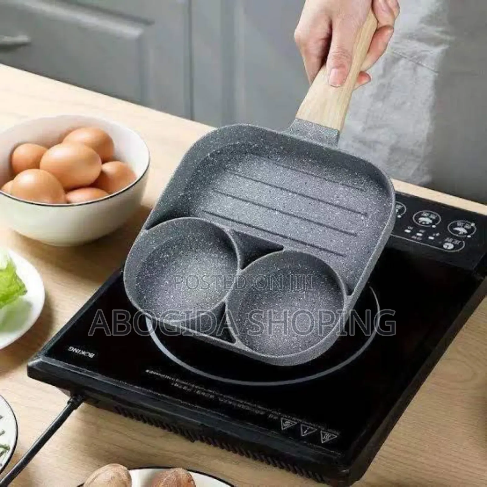 3 in 1 Flat Bottom Omelette Egg Pan