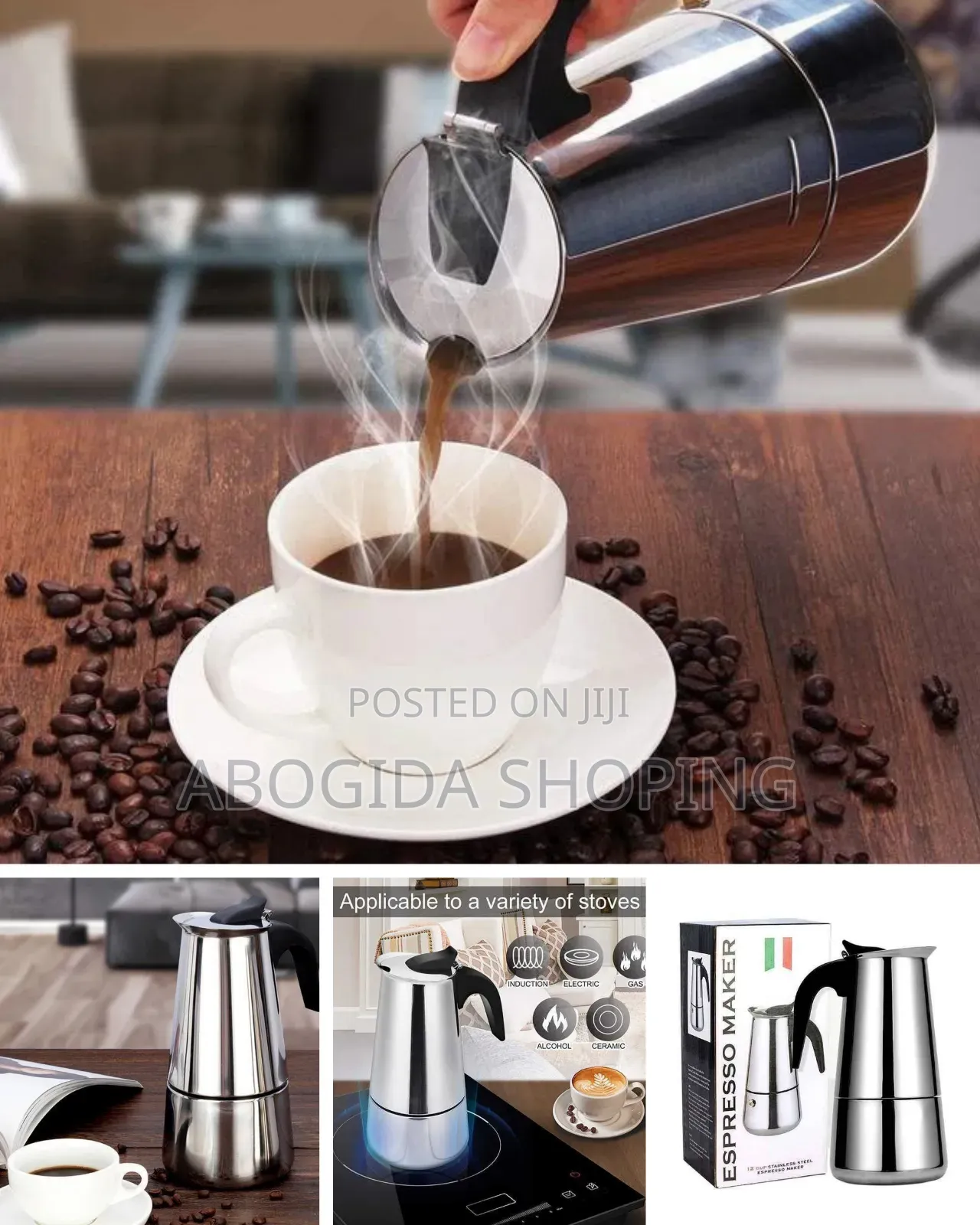 Stainless Steel Espresso Maker