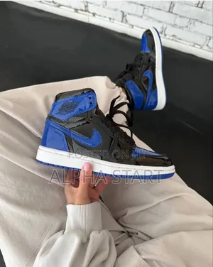 #Nike Air #Jordan 1 #Patent Royal Blue #High Shoes For