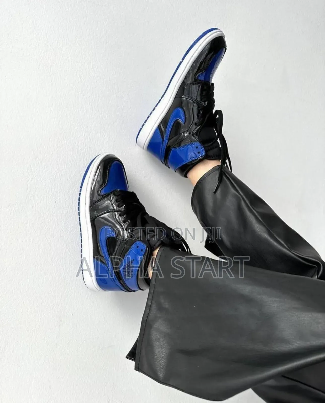 #Nike Air #Jordan 1 #Patent Royal Blue #High Shoes For