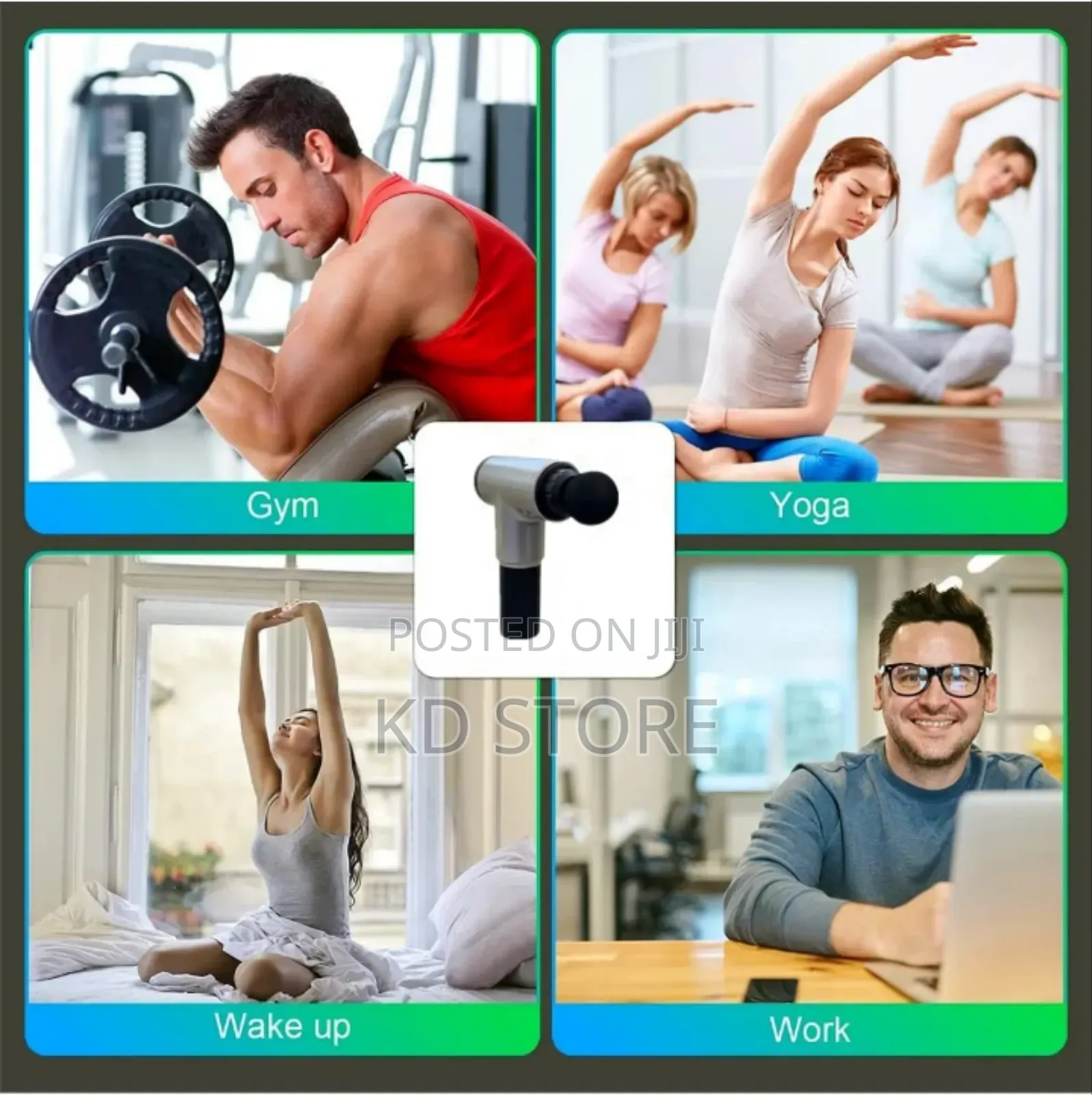 Rechargeable Massage Gun With 4 Massage Heads