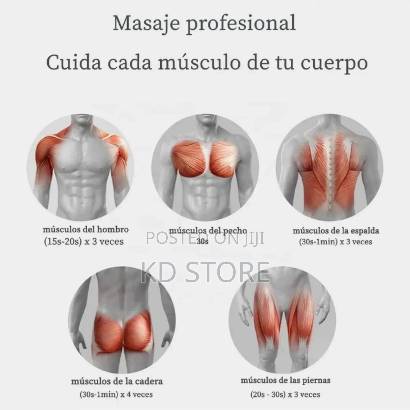 Rechargeable Massage Gun With 4 Massage Heads