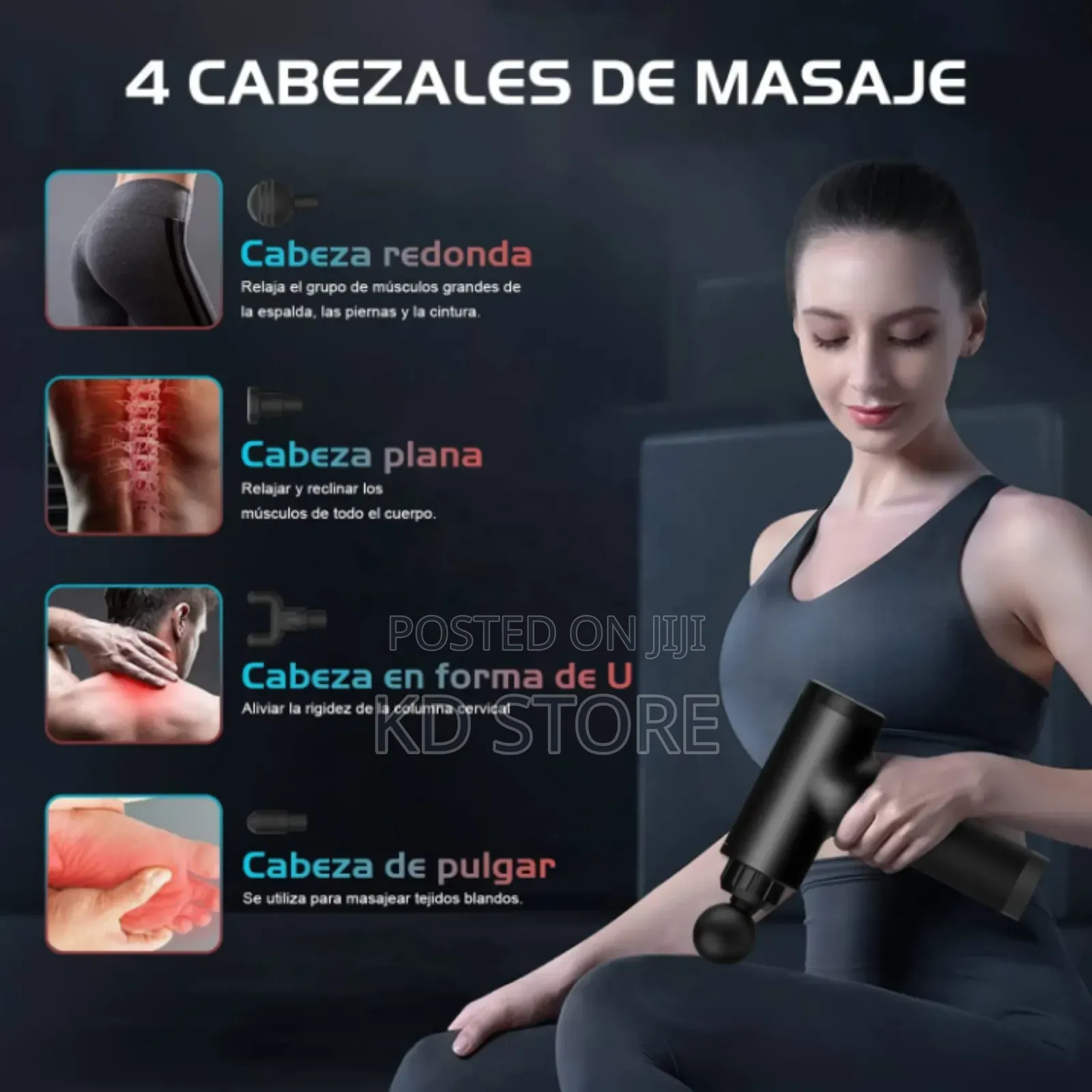 Rechargeable Massage Gun With 4 Massage Heads