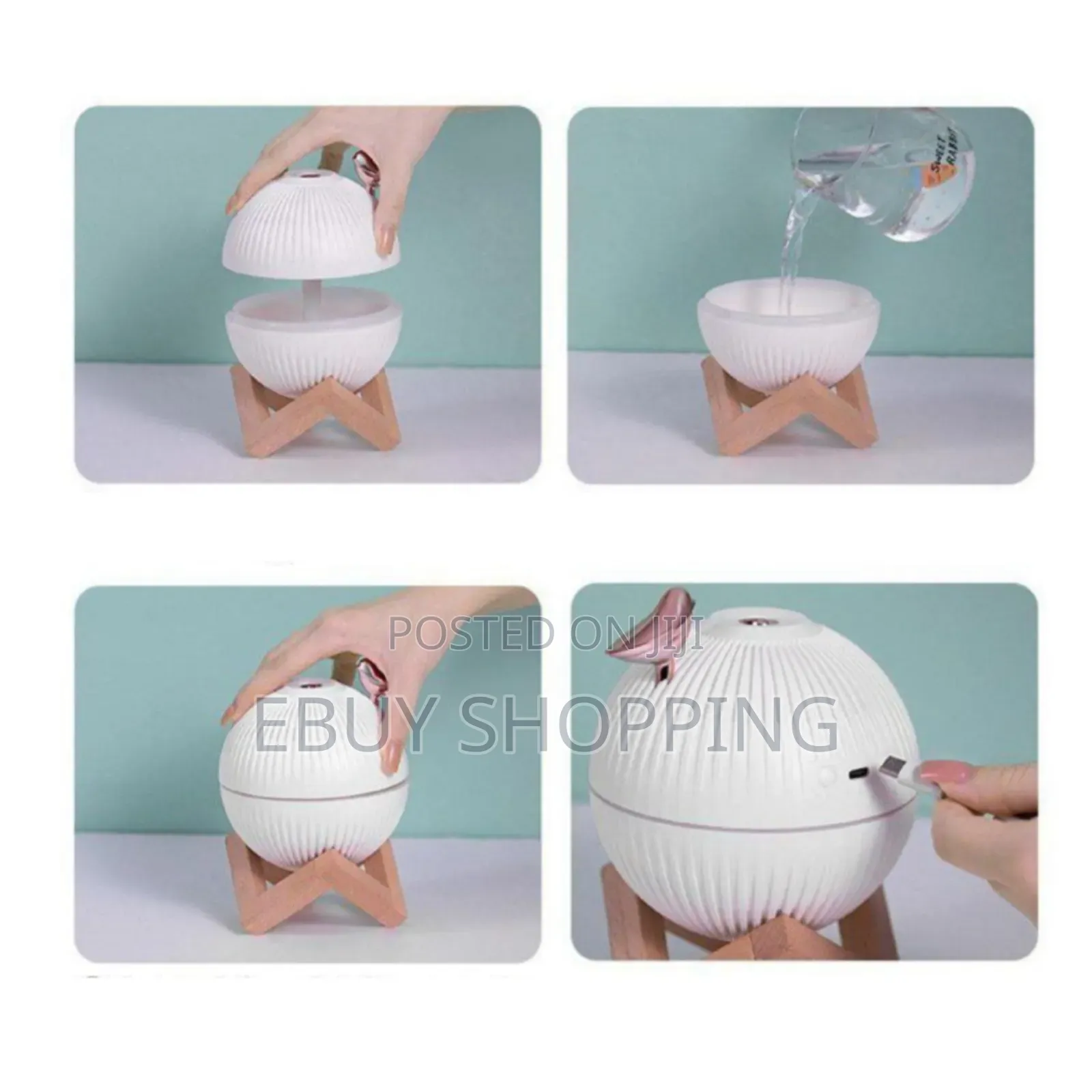 **Usb Portable Humidifier – Silent Operation 3-Color Light