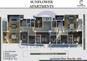 Furnished 3bdrm Apartment in Yibe Real Estate, Bole for sale