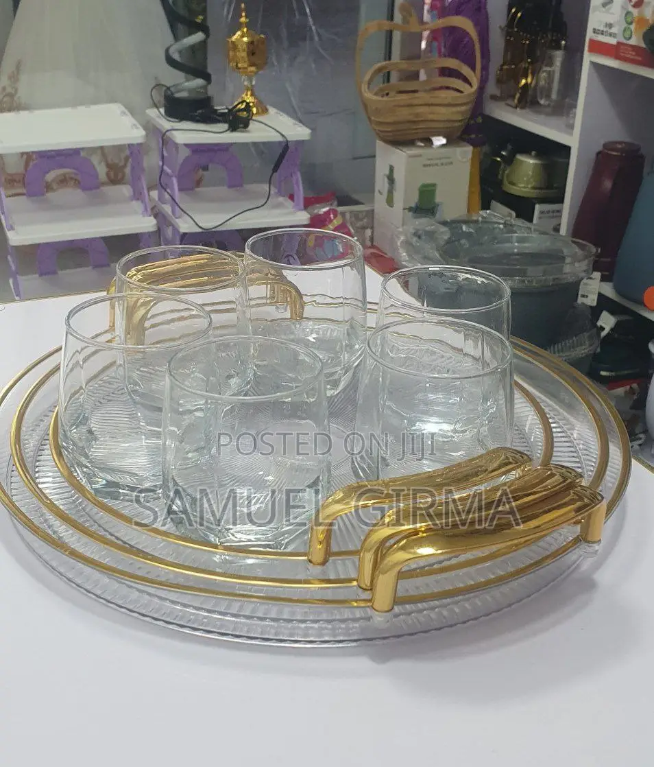 3 PCS አክለሪክ ሰርቪስ
 እና 
6 የመጠጥ ብርጭቆዎች ሁለቱን