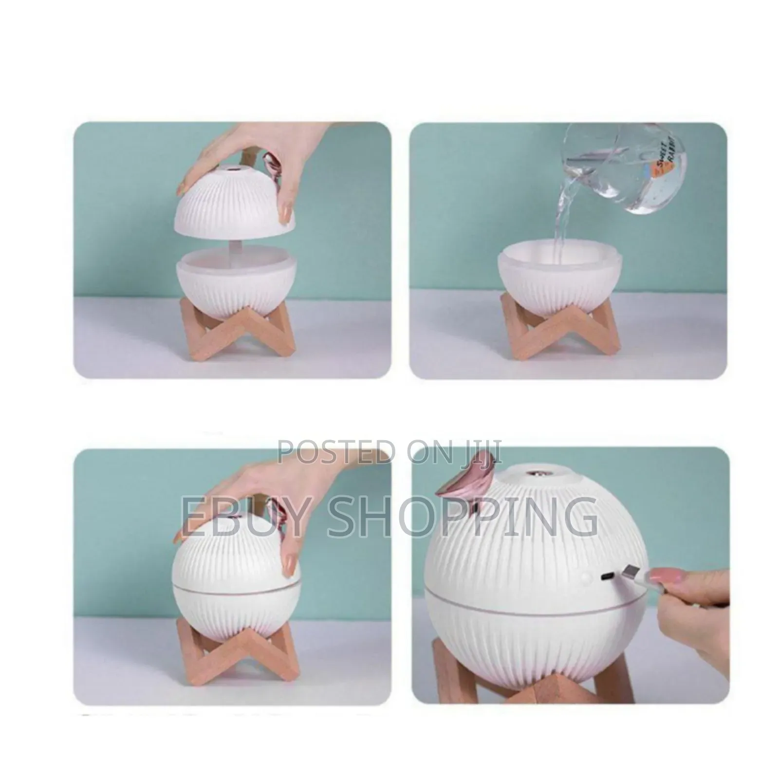 **Mini Air Humidifier With Led Mood Light – 330ml Capacity**