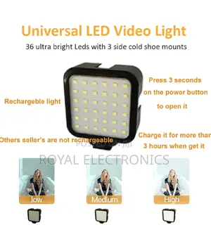 Universal Tripod With Cold Shoe Microphone and Fill Light