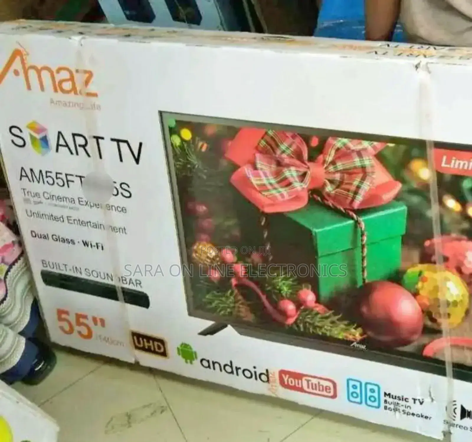 AMAZ 55" Ultra HD Smart TV – Android 12.0