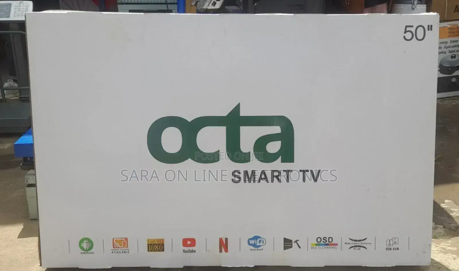 OCTA 50" Smart Android TV – UHD, Double Glass