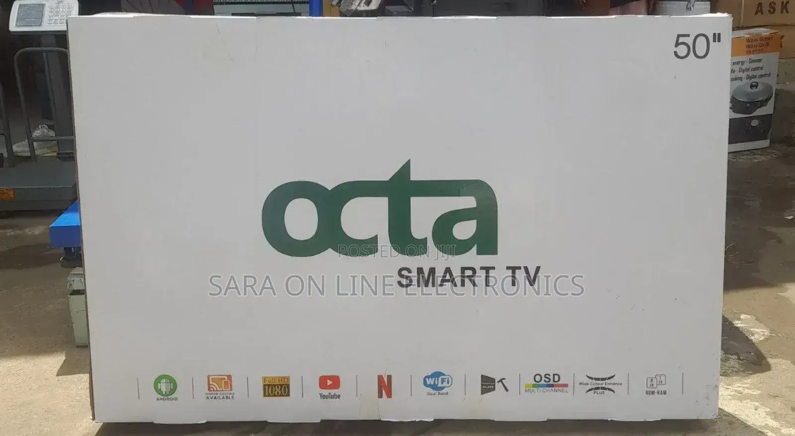 OCTA 50" Smart Android TV – UHD, Double Glass