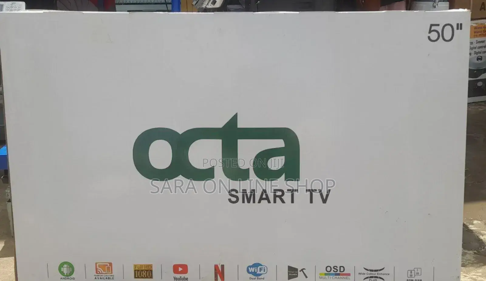 OCTA 50" Smart Android TV – UHD, Double Glass