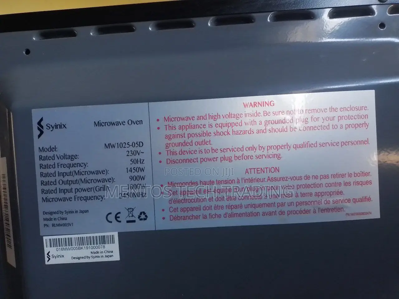 Microwave Oven Syinix