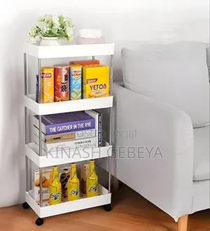 4 Tier Portable Storage Rack(ባለ 4 ጎማ)