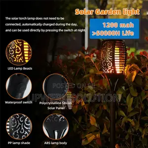 Solar Powered Flame Led Light