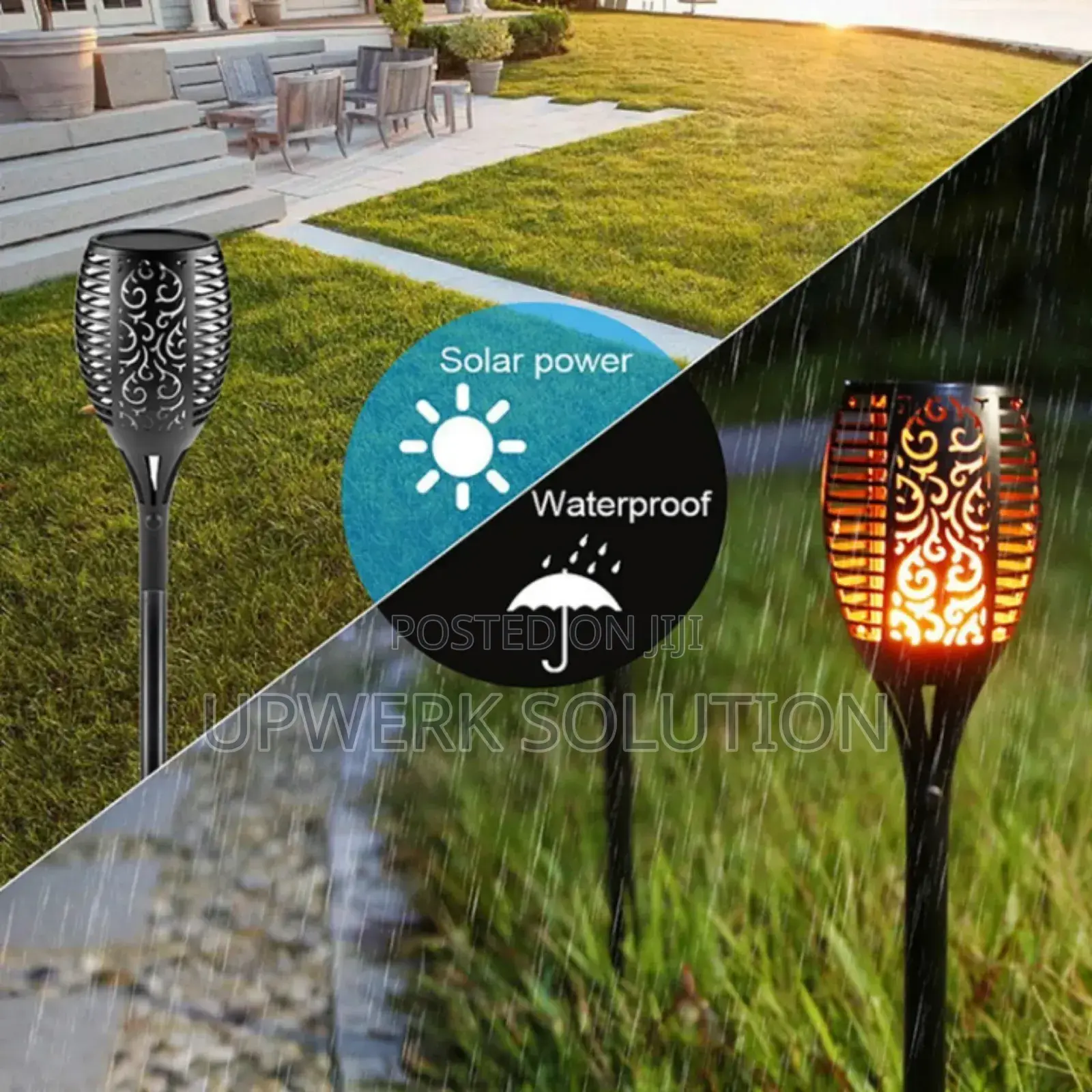 Solar Powered Flame Led Light