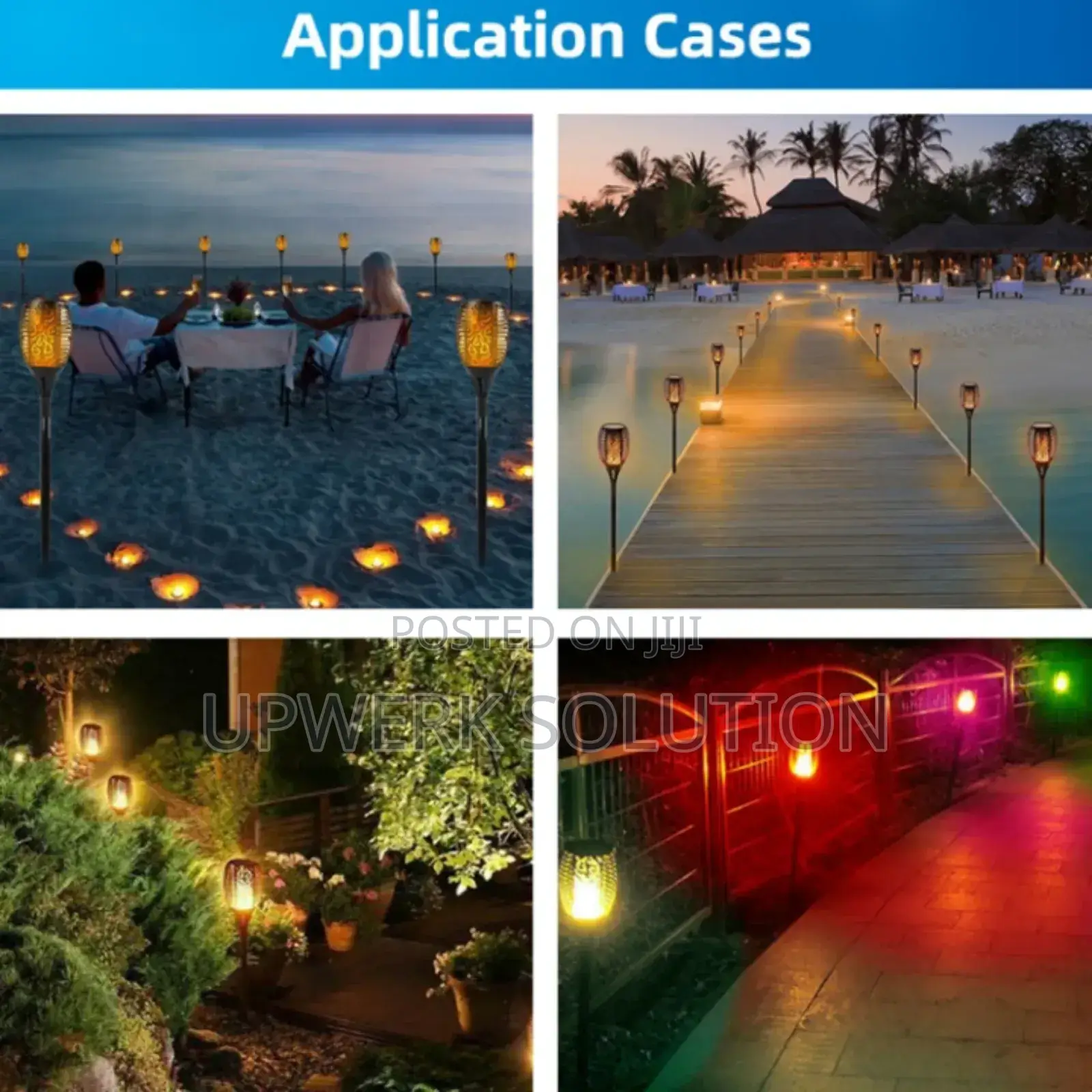 Solar Powered Flame Led Light