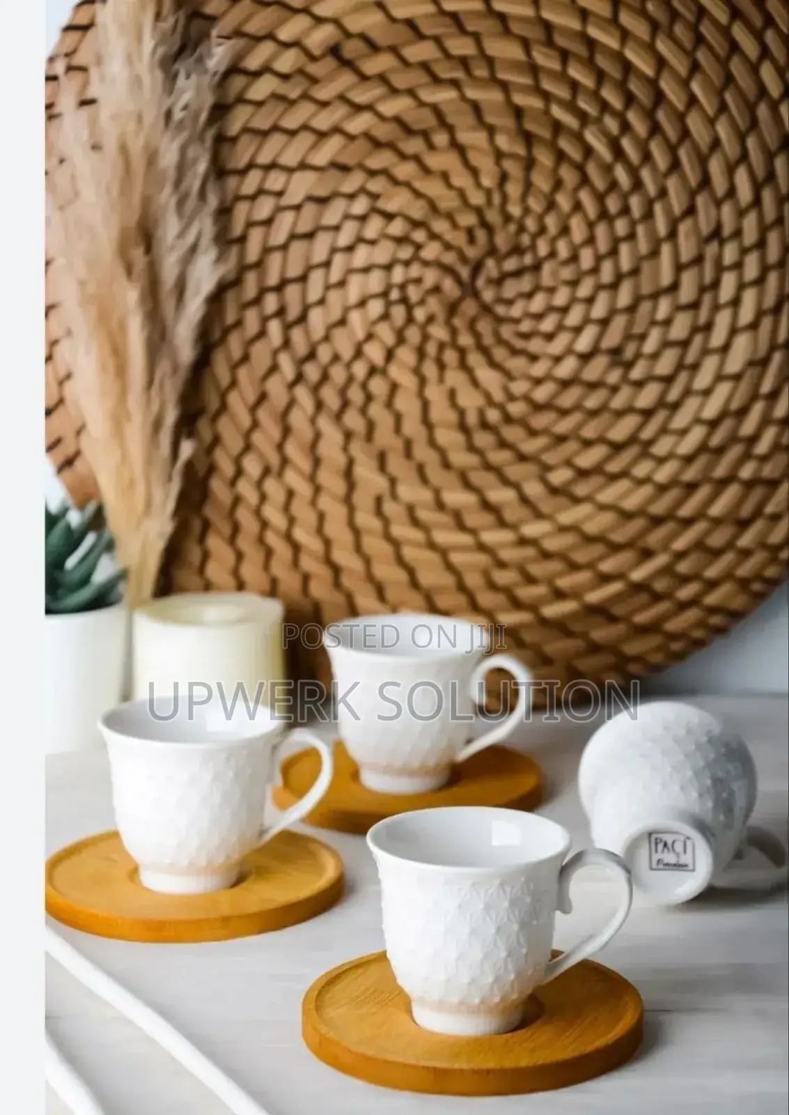 አዲስ 6 የቡና ስኒ ከነማስቀመጪያቸዉ