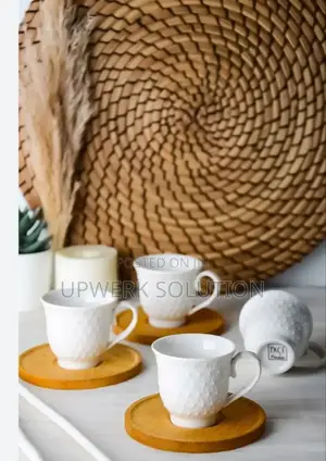 አዲስ 6 የቡና ስኒ ከነማስቀመጪያቸዉ