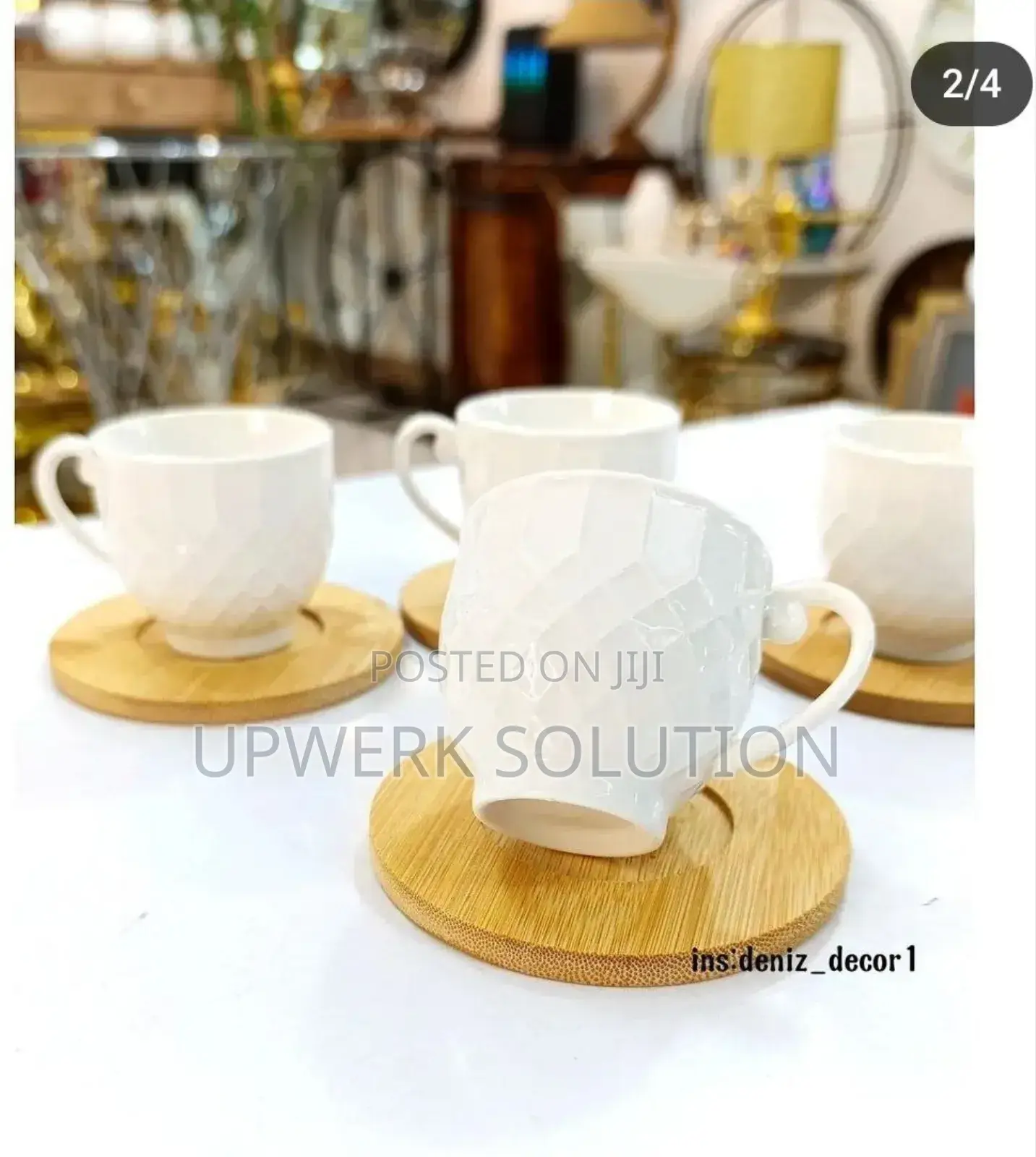 አዲስ 6 የቡና ስኒ ከነማስቀመጪያቸዉ