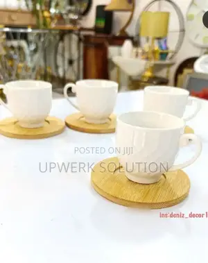 አዲስ 6 የቡና ስኒ ከነማስቀመጪያቸዉ