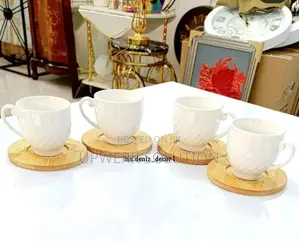 አዲስ 6 የቡና ስኒ ከነማስቀመጪያቸዉ