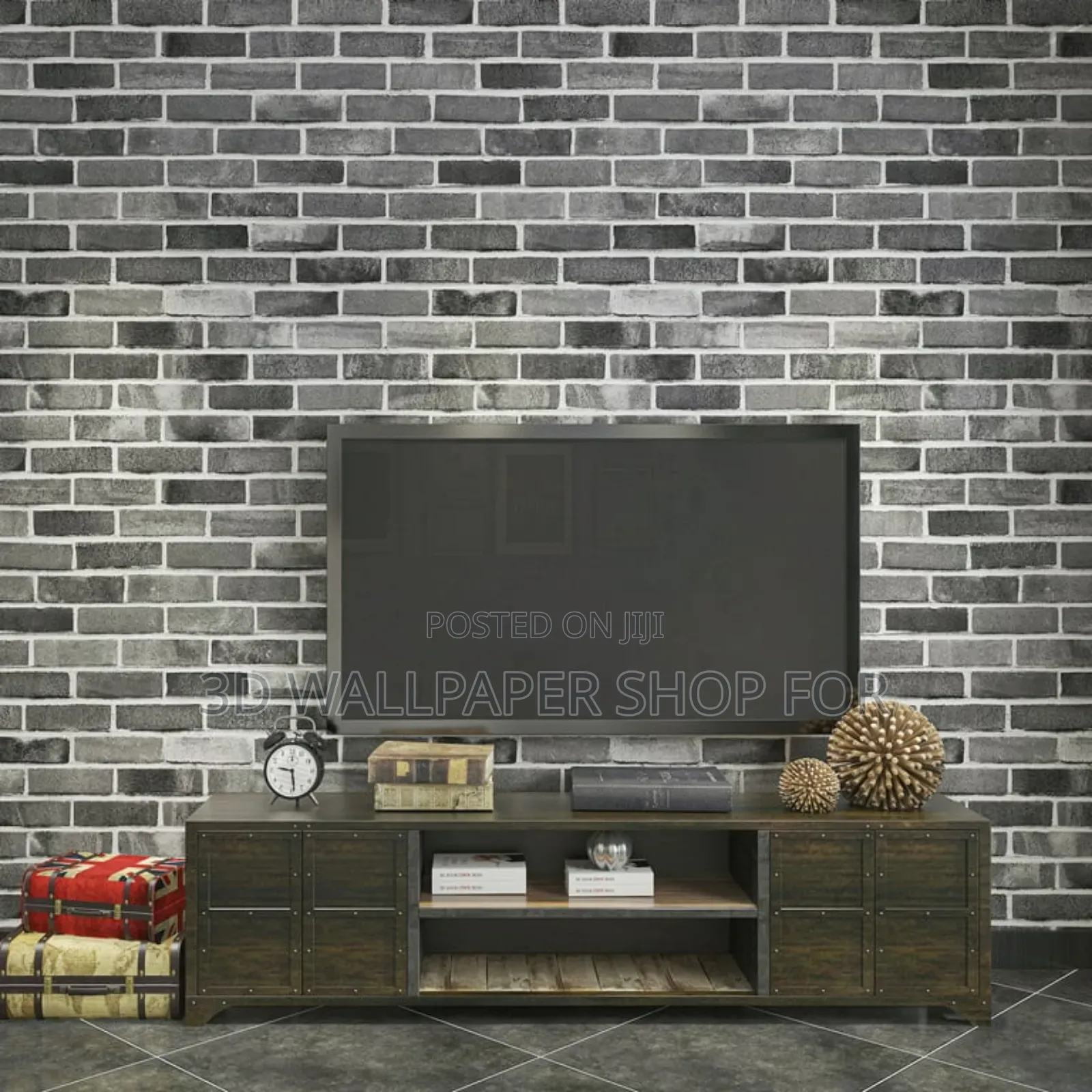 3d Brick Wall Designed Wall Paper