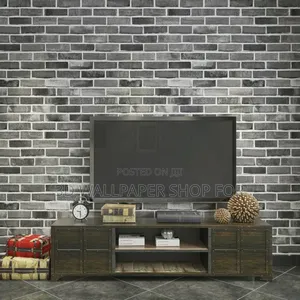 Photo - 3d Brick Wall Designed Wall Paper