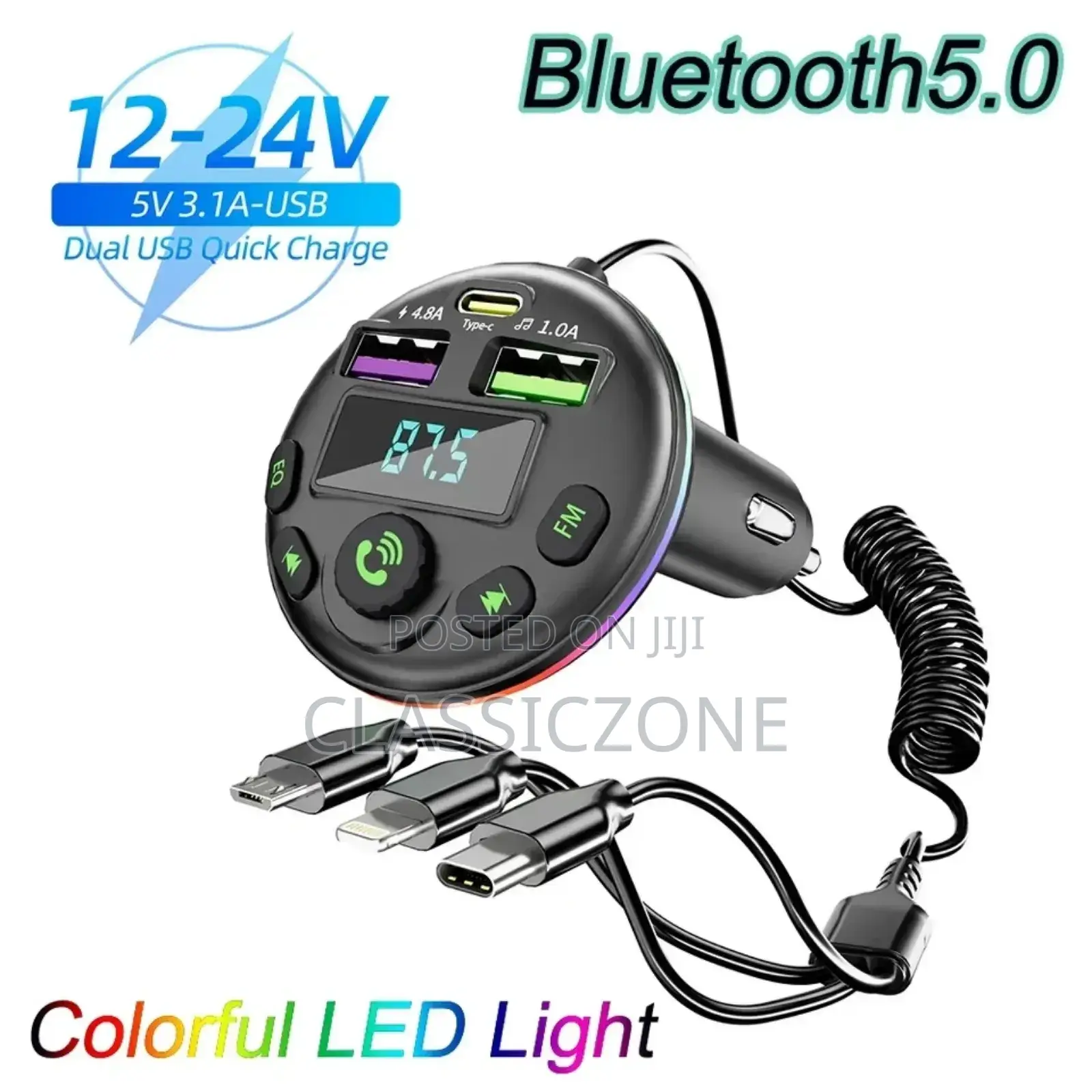 3in1 Car Charger and Mp3 Player