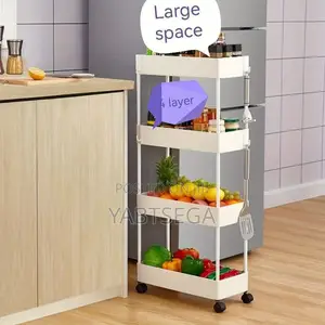 4 Tier Moveable Storage Rack