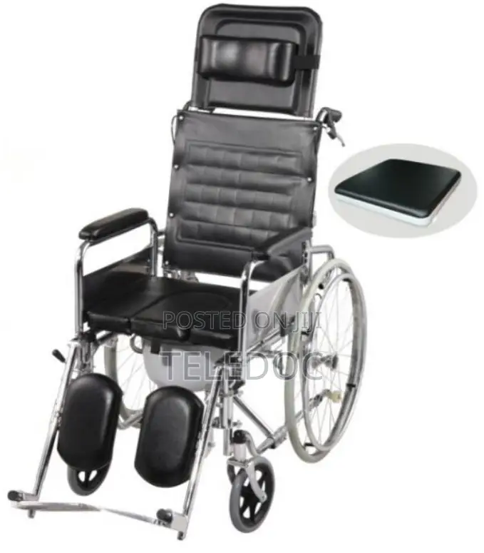 Reclining Commode Wheelchairs With Leg Support Pad