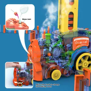 2-in-1 Domino - Steam Train, Woopie, 80 PCS Dominoes