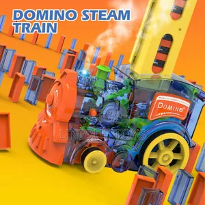 2-in-1 Domino - Steam Train, Woopie, 80 PCS Dominoes