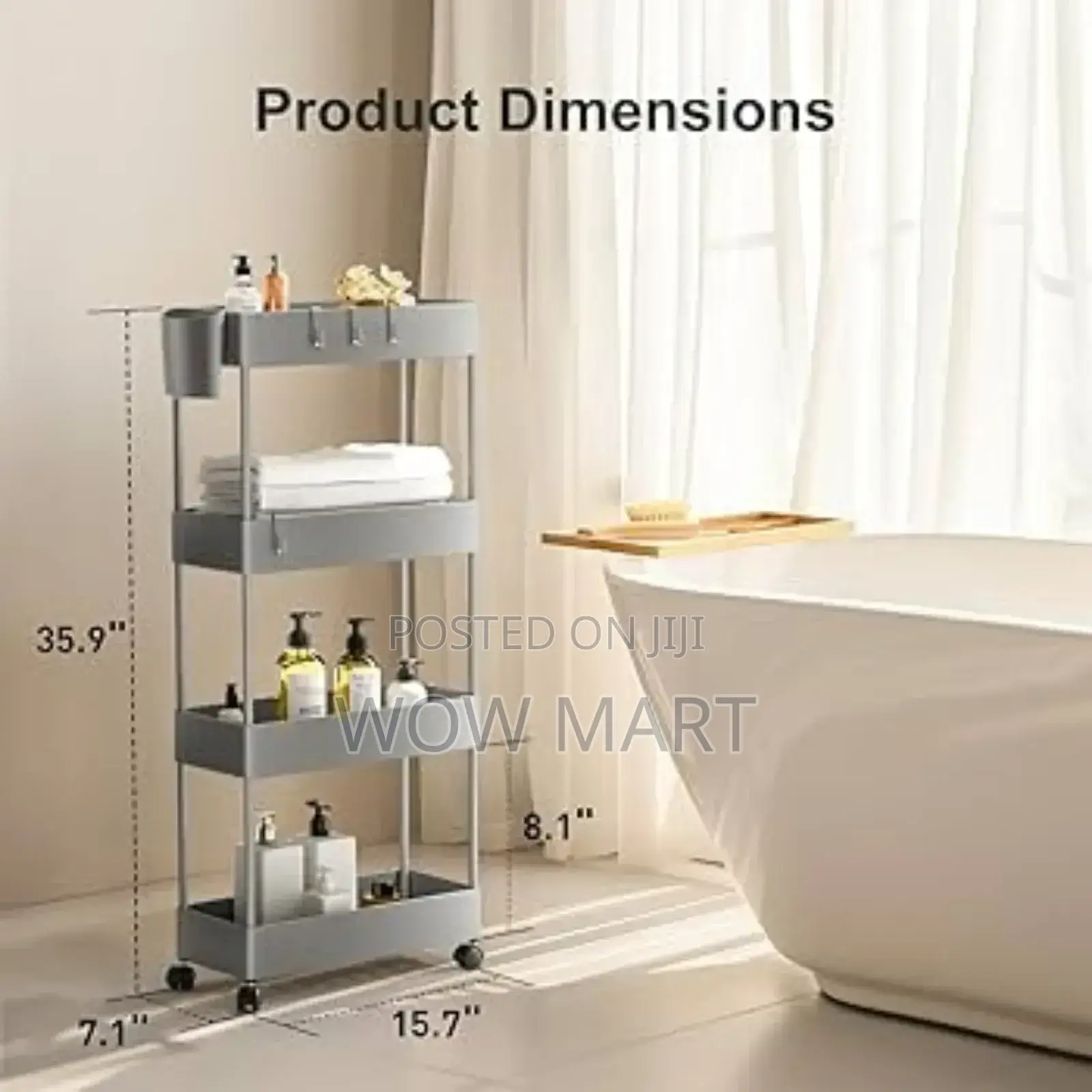 4 Tier Moveable Storage Rack