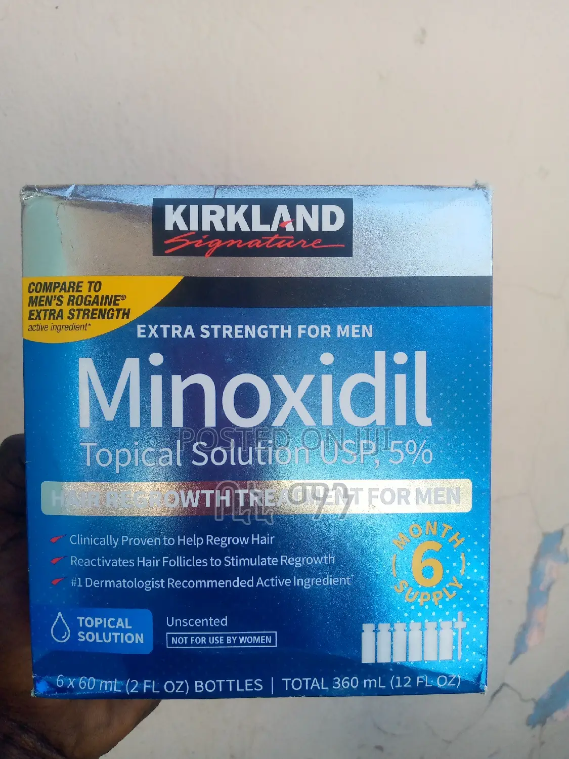 Kirkland Minoxidil 5% Topical Soluton for Hair Regrow