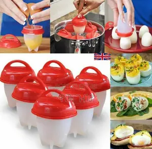 Photo - 6 Pieces Silicone Egg Cup Cooker