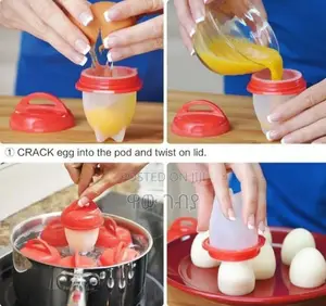 6 Pieces Silicone Egg Cup Cooker