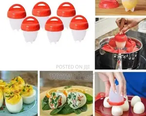 6 Pieces Silicone Egg Cup Cooker