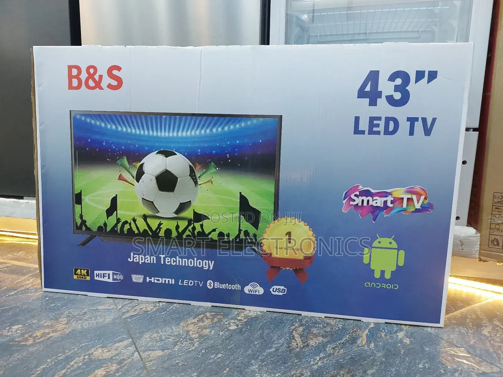 B S 43 Inch Tv Double Glass Smart Tv