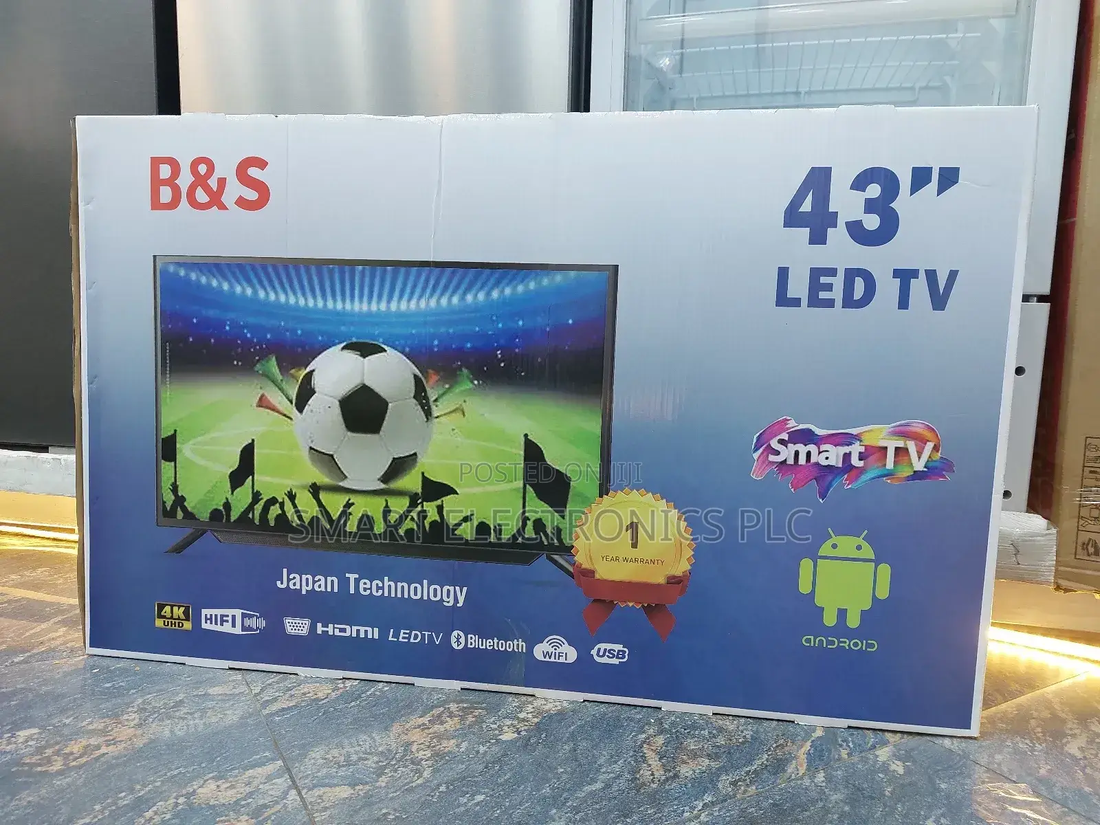 B S 43 Inch Tv Double Glass Smart Tv