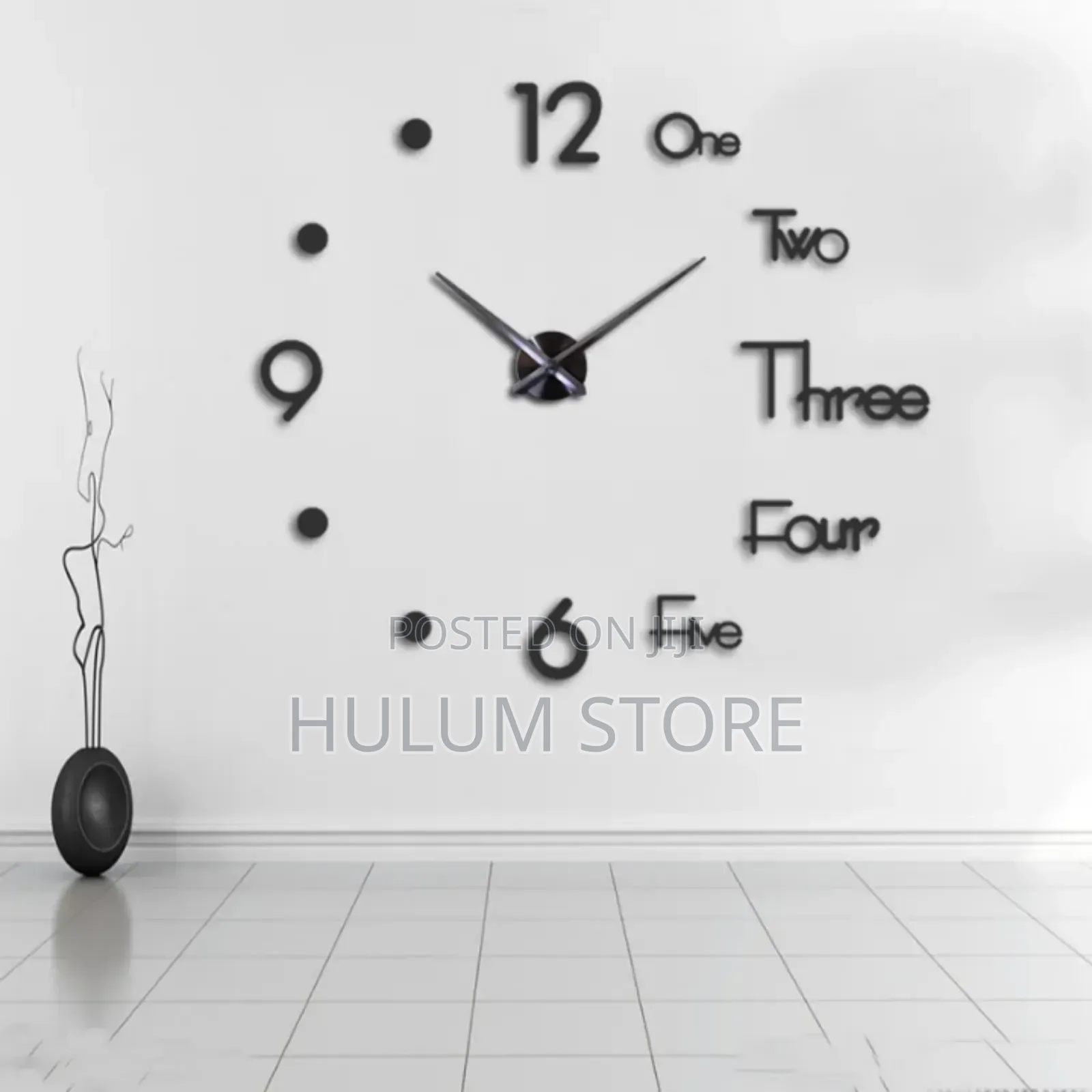 Frameless Modern Wall Clock