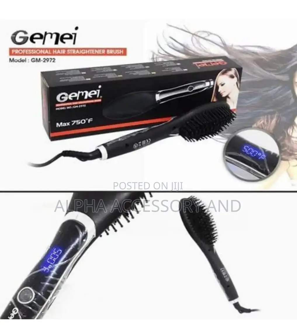 Gemei Professional Hair Straightener Brush