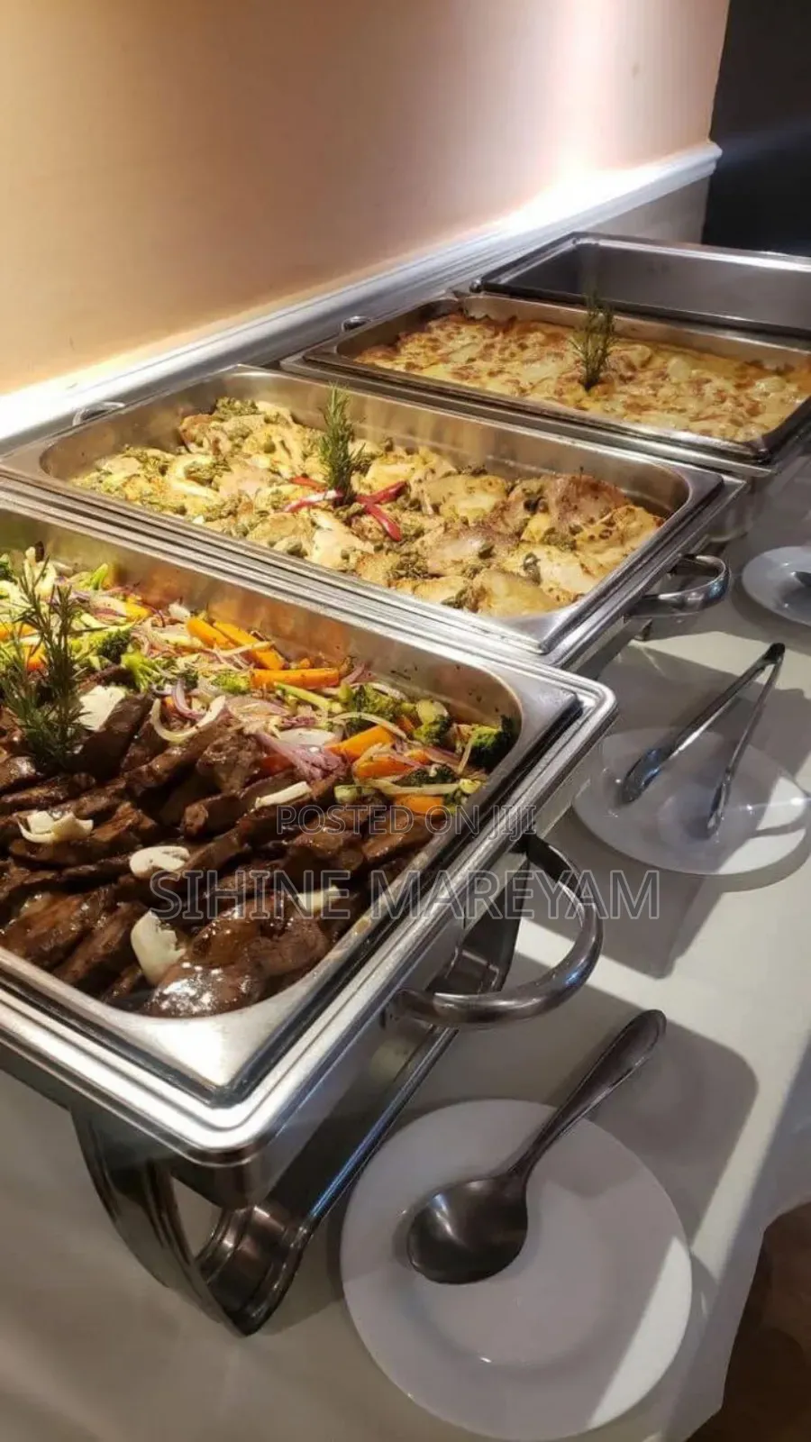 ማንኛውም ፕሮግራም ላይ ወጥና የተለያዩ ምግቦች ማቅረቢያ ሳኽን Chafing Dish,