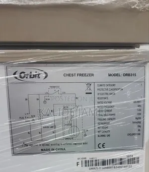 Orbir Chest Freezer Model ORB 315