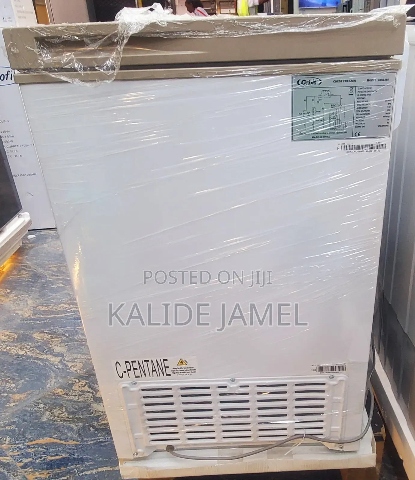 Orbir Chest Freezer Model ORB 315